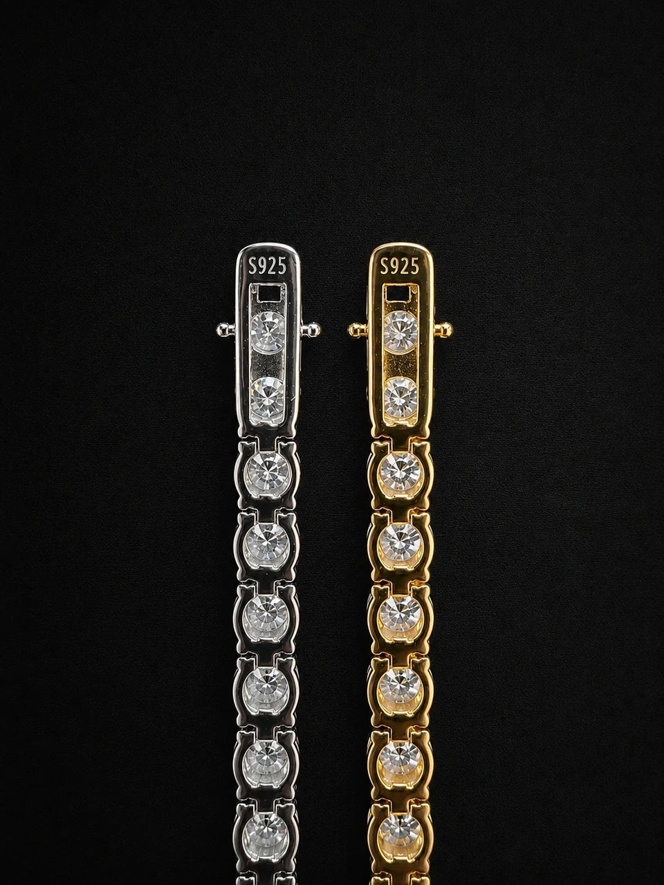 Moissanite Tennis Chain | Solid 925 Sterling Silver, 18K Gold Vermeil | D Color VVS