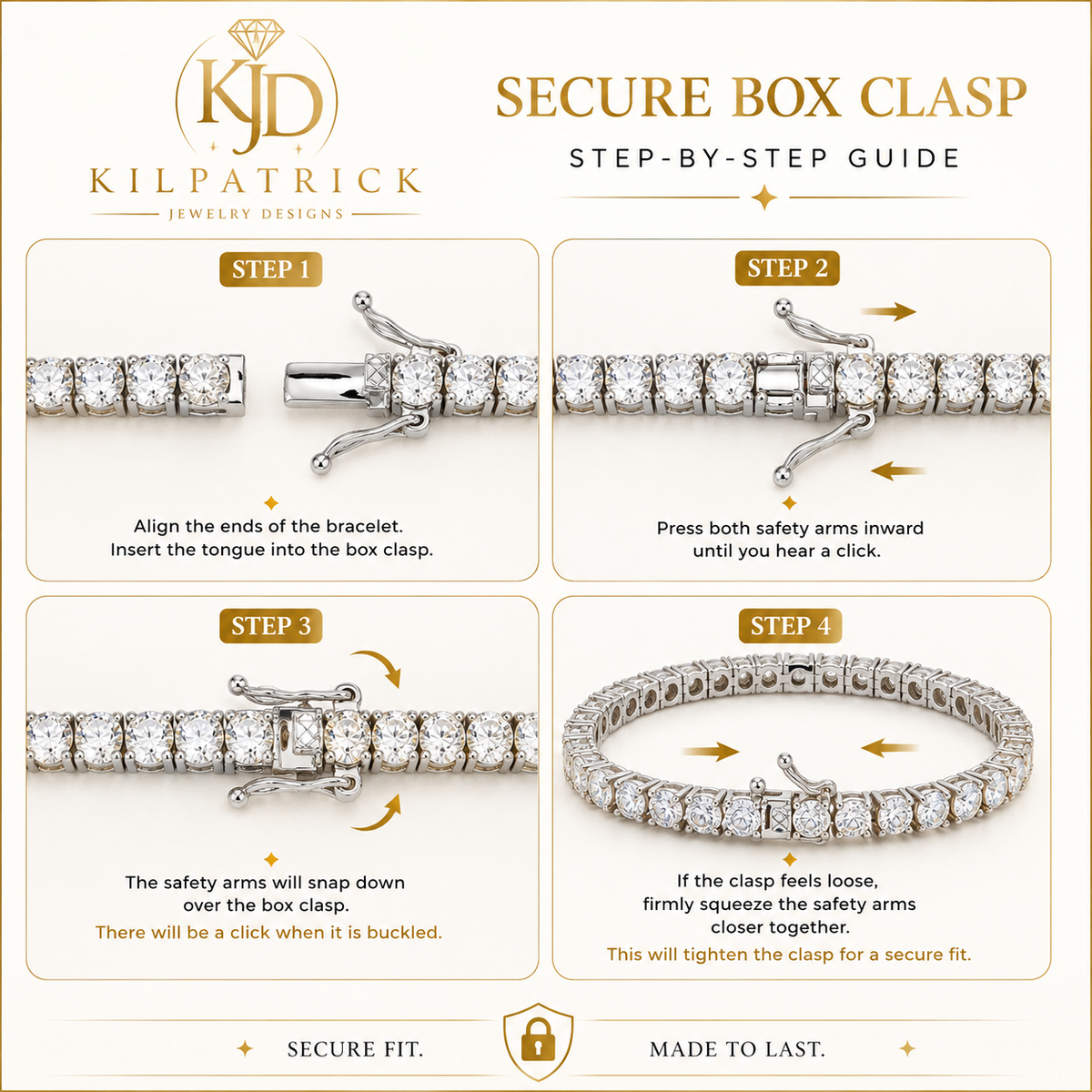 Moissanite Tennis Bracelet | Solid 925 Sterling Silver, 18K Gold Vermeil | D Color VVS
