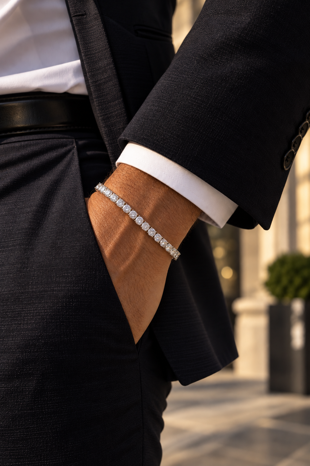 Moissanite Tennis Bracelet | Solid 925 Sterling Silver, 18K Gold Vermeil | D Color VVS